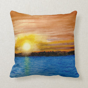 Coussin Door Comté Fish Creek Brilliing Soir coucher du so