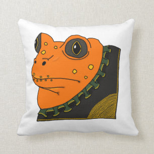 Coussin d'or de fantaisie de crapaud