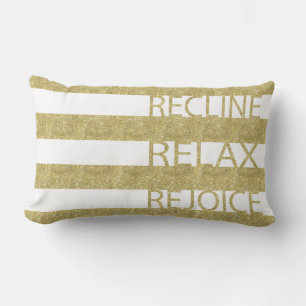 Coussin d'or Pâque "Recline, Relax, Rejoice"