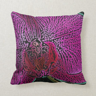 Coussin d'orchidée rose