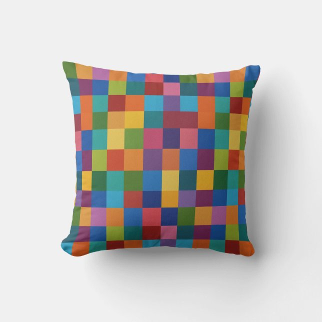 coussin d'oreiller arc-en-ciel carré (Recto)