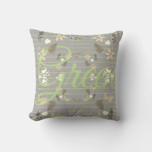 Coussin d'oreiller vert Feuille Plante