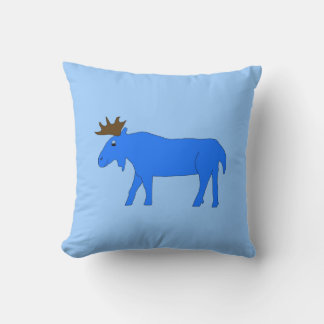 Coussin d'orignal bleu