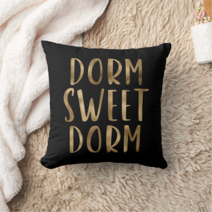 Coussin Dorm Sweet Dorm Gold College Retour à l'école