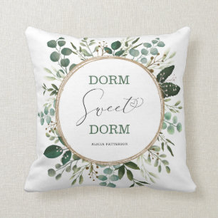 Coussin Dorm Sweet Dorm Moderne Botanical Green College