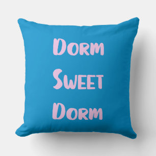 Coussin Dorme mignonne Dorme douce en bleu et rose