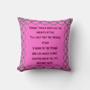 COUSSIN "DORMIR AVEC UN CHAINSAW SNORER"