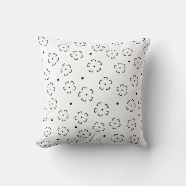 Coussin Dossier de fleurs personnalisé pour cadeau d'anniv (Recto)