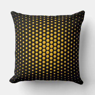 Coussin Dots de technologie ambre Noir moderne