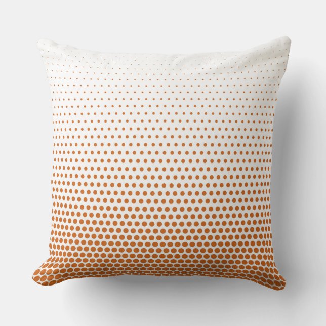 Coussin Dots Techno Orange Blanc Moderne (Recto)