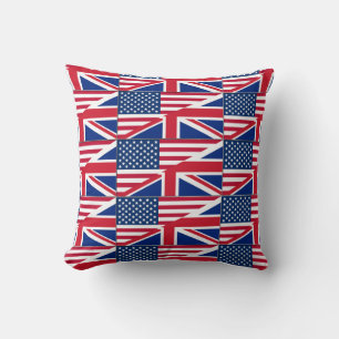 Coussin Double citoyen Américain Britanniques Drapeau Jeu