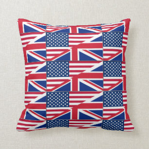 Coussin Double citoyen Américain Britanniques Drapeau Jeu