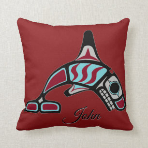 Coussin Double épaulard personnalisé
