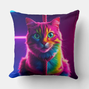 Coussin double face : Chat à pendage rayonnant