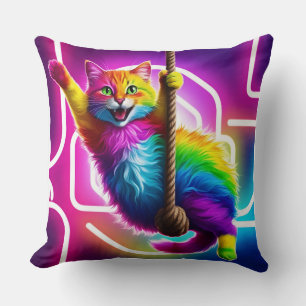 Coussin double face : Neon accroche la ligne