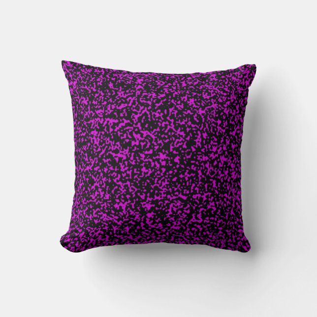 Coussin double face violet et noir (Recto)