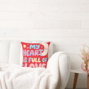 Coussin Douce affirmation pour enfants Mon cœur plein d'am