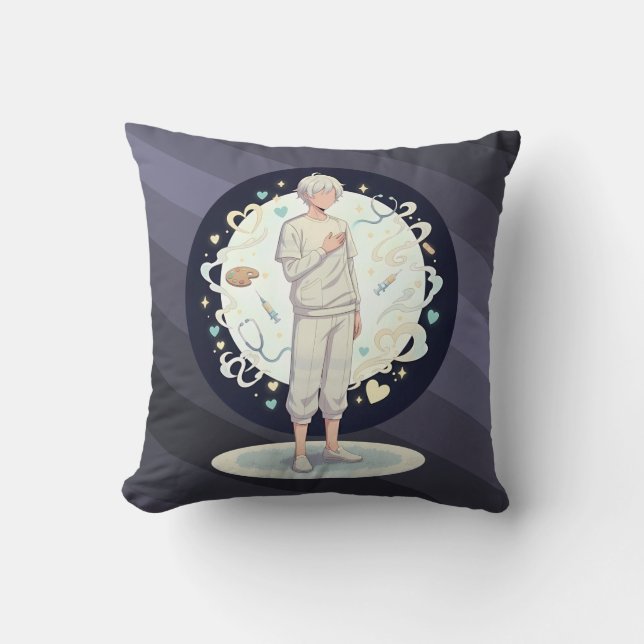 Coussin Douce Art Anime de Médecin (Recto)
