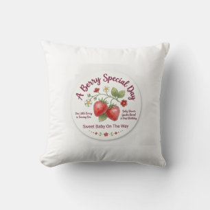 Coussin Douce Baby Shower Fête de la Fraise & Premier Anni