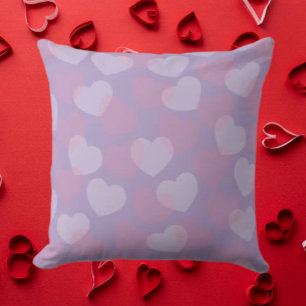 Coussin Douce Coeur Pailleté Cœurs Roses et Blancs