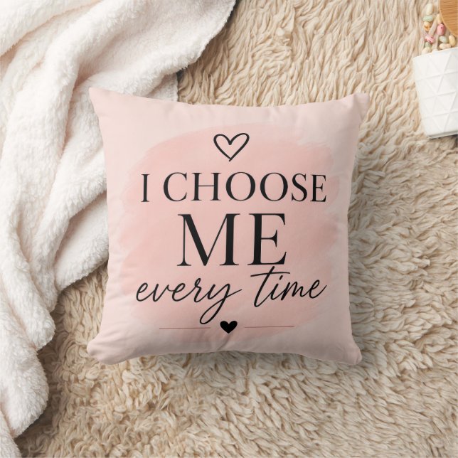 Coussin Douce Esthétique Rose d'Amour de Soi (Couverture)