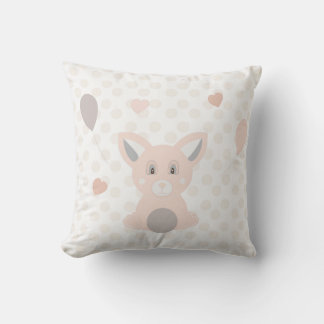 Coussin Douce Panda Rouge – Cœurs Pastels et Points