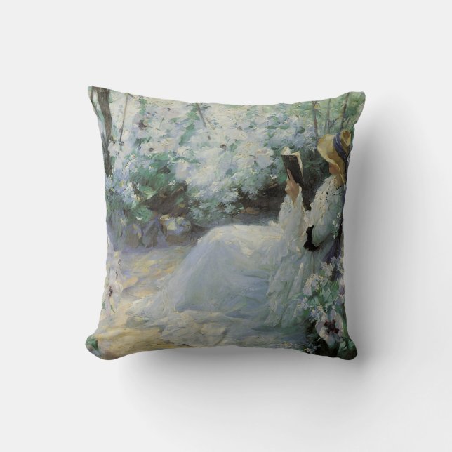 Coussin Douce Solitude par Frank Bramley, Art Vintage (Recto)