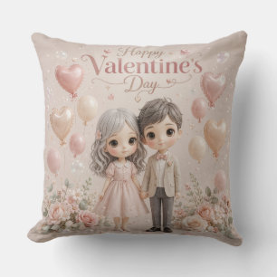 Coussin Douces Paroles en Rose Pastel