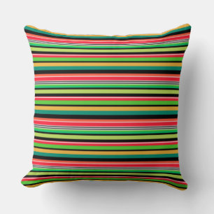 Coussin Douces rayures colorées