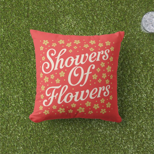 Coussin Douches De Fleurs Mot Art (Herbe)