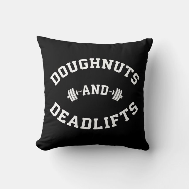 Coussin Doughnut et Deadlifts - Drôle entraînement de gym (Recto)