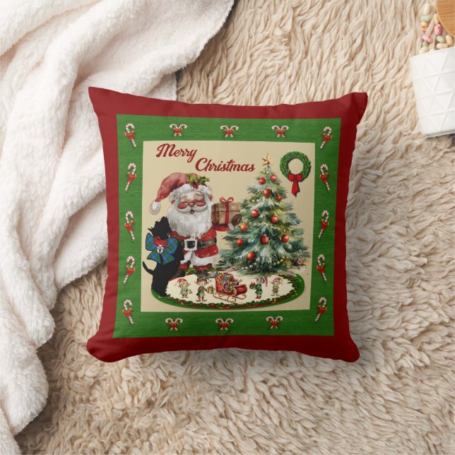 Coussin Douglas Scottie & Santa Noël (Couverture)