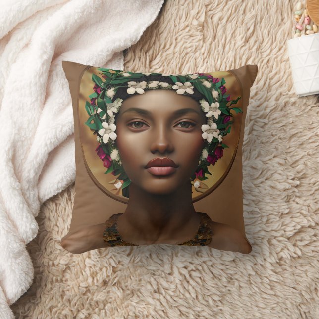 Coussin Douleur au pouvoir | Reine afro-américaine (Couverture)