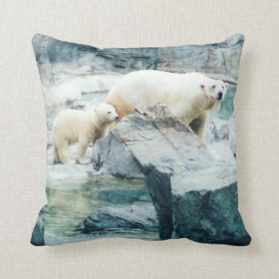 Coussin d'ours blanc