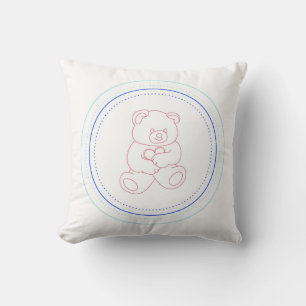 Coussin d'ours de nounours (garçon/bleu)
