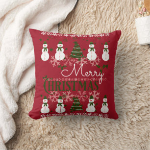 Coussin Doux de vacances moche Joyeux Noël