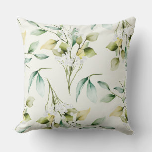 Coussin Doux et joli design botanique 