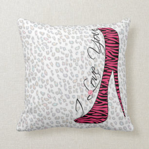 Coussin Doux talons hauts tendance fille élégant "I Love Y
