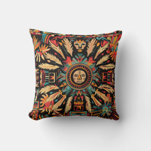 Coussin Doux Turquoise "Aztec Dream" Cosy Throw Cushion