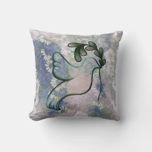 Coussin Dove d'espoir et de paix
