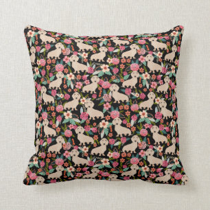 Coussin Doxie crème floral - floral crème
