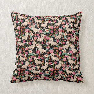 Coussin Doxie crème floral - floral crème