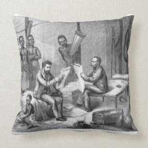 Coussin Dr. David Livingstone (1813-73) et M. Henry Mort