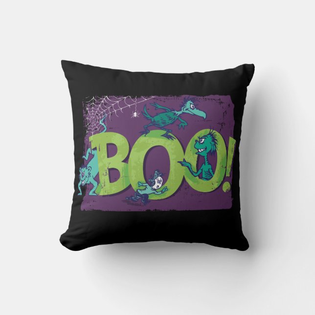 Coussin Dr Seuss | BOO ! Graphique d'Halloween (Recto)