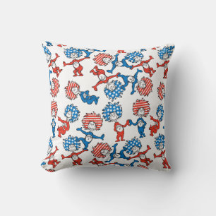 Coussin Dr. Seuss   Chose Un Chose Deux motif drapeau amér