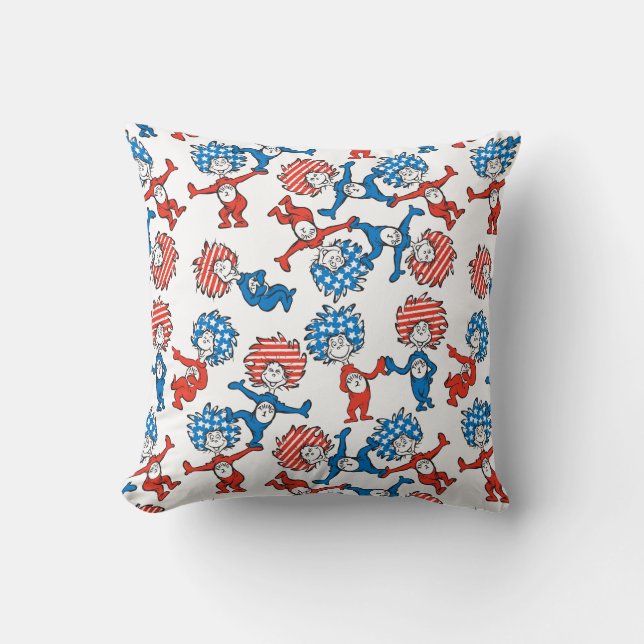 Coussin Dr. Seuss | Chose Un Chose Deux motif drapeau amér (Recto)
