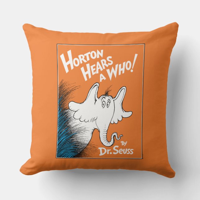 Coussin Dr Seuss | Horton Entend un qui livre (Recto)