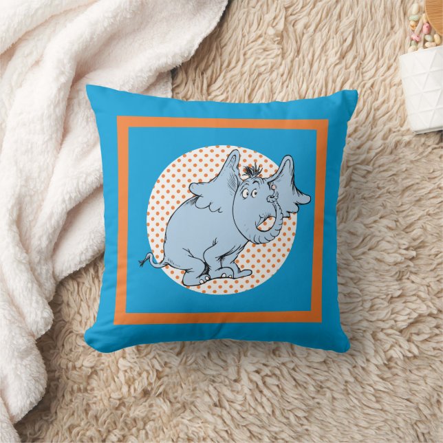 Coussin Dr. Seuss Horton Entend un Qui Points Orange (Couverture)
