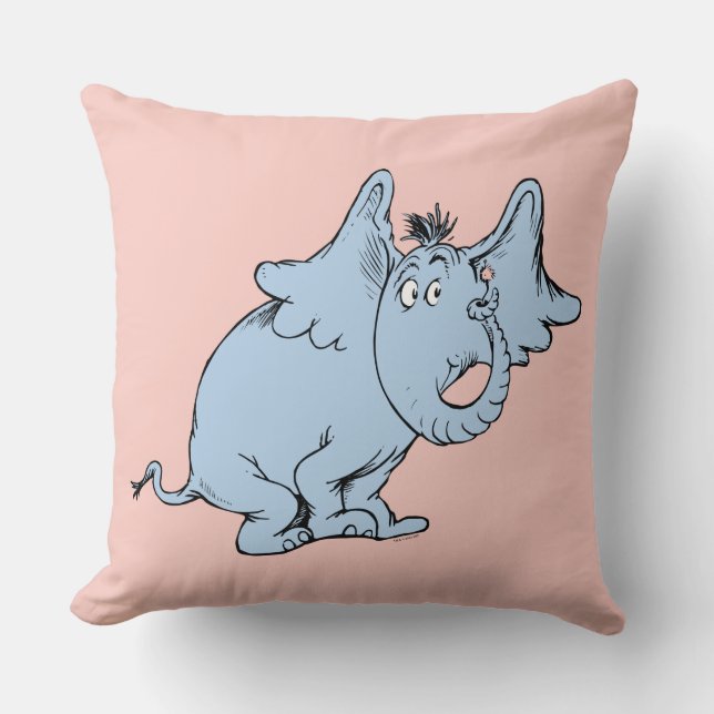 Coussin Dr. Seuss | Horton Vue de côté (Recto)