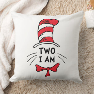 Coussin Dr Seuss   Le Chat dans le Casquette - Deux je sui